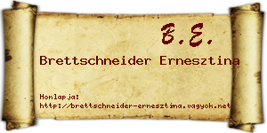 Brettschneider Ernesztina névjegykártya