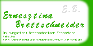 ernesztina brettschneider business card